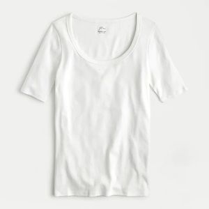 Jcrew Slim perfect scoopneck T-shirt XS White